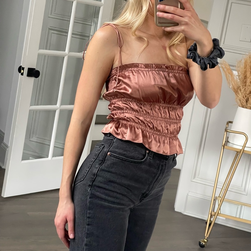 Reformation silk top. Size XS.